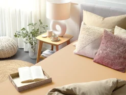 Flash Sale Beliani Puuvillalakana Muotoonommeltu Hiekanruskea 90 X 200 Cm Janbu