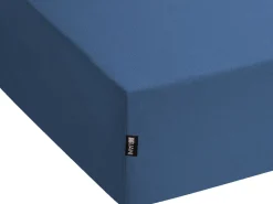 Best Sale Beliani Puuvillalakana Muotoonommeltu Laivastonsininen 200 X 200 Cm Janbu