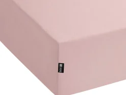 Tekstiilit<Beliani Puuvillalakana Muotoonommeltu Vaaleanpunainen 90 X 200 Cm Hofuf