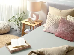 Online Beliani Puuvillalakana Muotoonommeltu Vaaleanvihrea 200 X 200 Cm Janbu