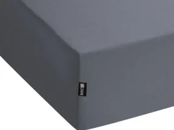 Store Beliani Puuvillalakana Muotoonommeltu Tummanharmaa 200 X 200 Cm Janbu