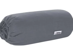 Store Beliani Puuvillalakana Muotoonommeltu Tummanharmaa 200 X 200 Cm Janbu