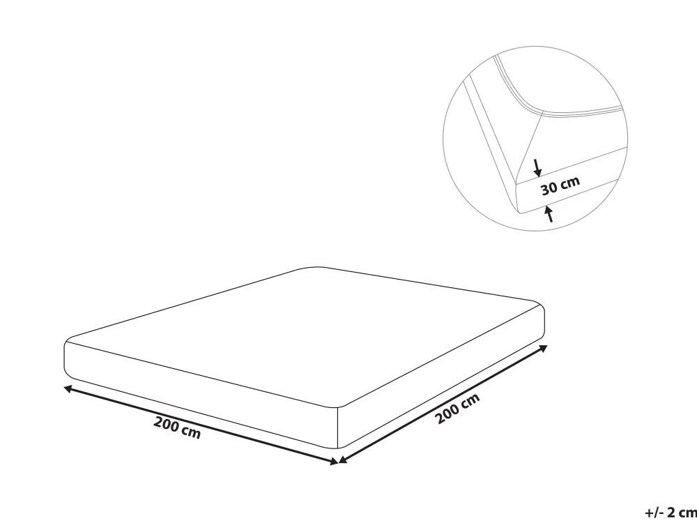 Store Beliani Puuvillalakana Muotoonommeltu Tummanharmaa 200 X 200 Cm Janbu