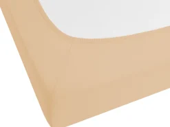 Online Beliani Puuvillalakana Muotoonommeltu Hiekanruskea 200 X 200 Cm Janbu