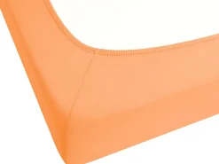 Store Beliani Puuvillalakana Muotoonommeltu Oranssi 90 X 200 Cm Janbu