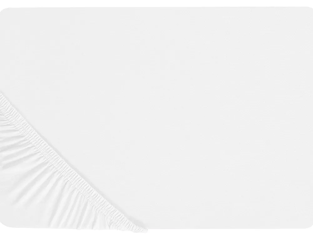 Lastenhuone<Beliani Puuvillalakana Muotoonommeltu Valkoinen 90 X 200 Cm Janbu