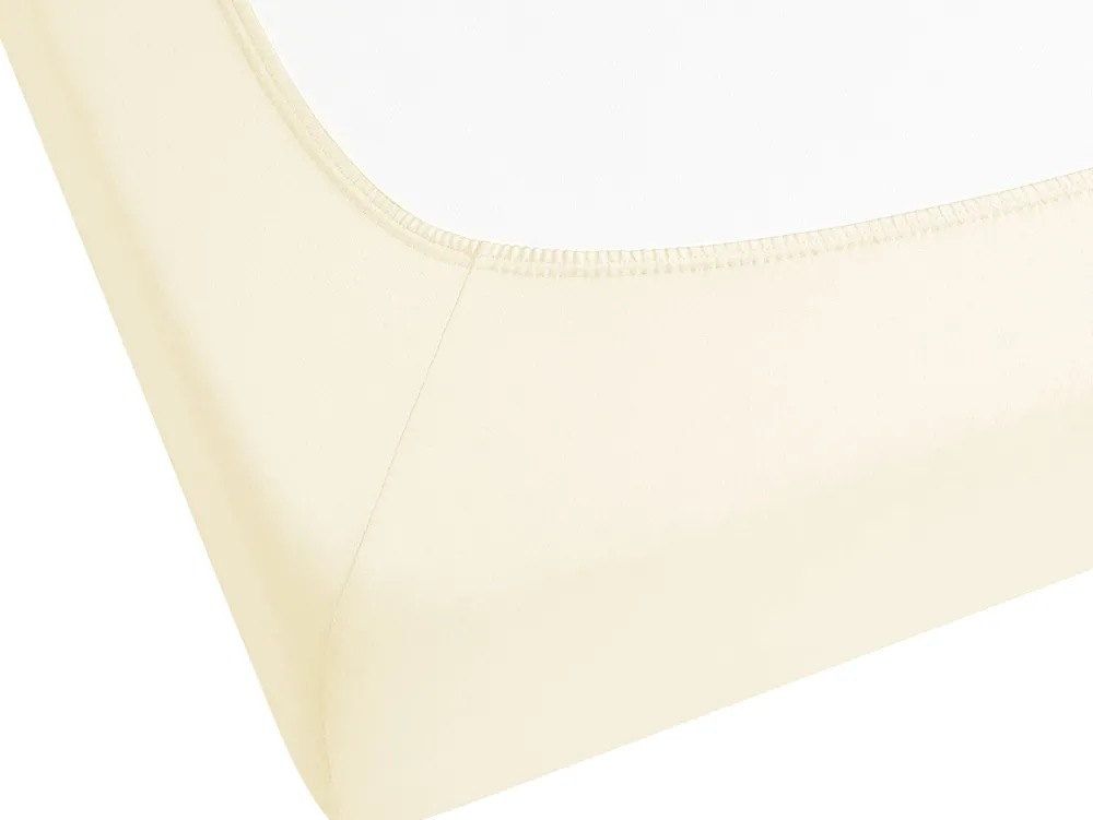 Lastenhuone<Beliani Puuvillalakana Muotoonommeltu Beige 90 X 200 Cm Janbu