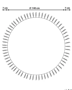 Matot<Beliani Pyorea Matto Juutti Beige/Violetti 140 Cm Marts