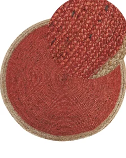 Clearance Beliani Pyorea Matto Juutti Koralli 120 Cm Menemen