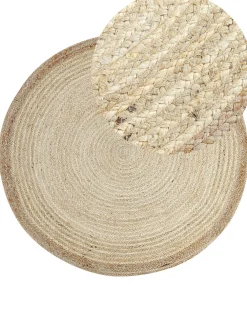 Matot<Beliani Pyorea Matto Juutti Vaalea Beige 120 Cm Menemen