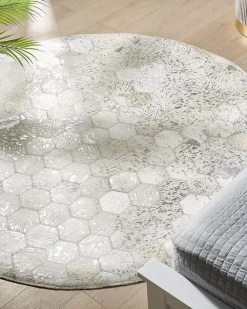 Store Beliani Pyorea Matto Lehmannahka Hopea 140 Cm Bozkoy