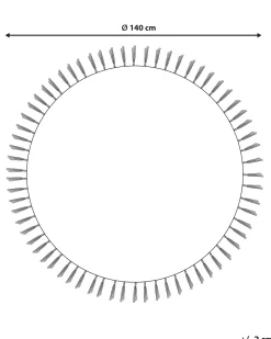 Best Beliani Pyorea Matto Puuvilla Beige 140 Cm Horasan