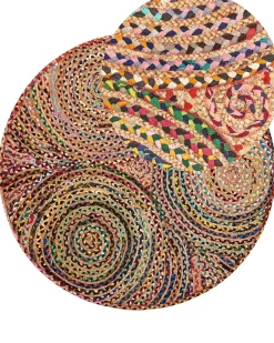 New Beliani Pyorea Matto Puuvilla Monivarinen O 140 Cm Yenice