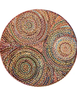 New Beliani Pyorea Matto Puuvilla Monivarinen O 140 Cm Yenice