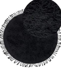 Hot Beliani Pyorea Matto Puuvilla Musta 140 Cm Bitlis