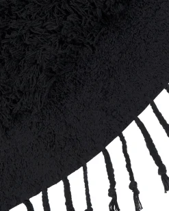 Hot Beliani Pyorea Matto Puuvilla Musta 140 Cm Bitlis