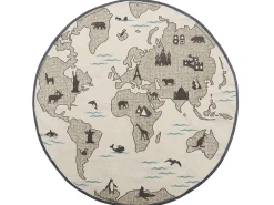 Matot<Beliani Pyorea Matto Puuvilla Ruskeanharmaa 120 Cm Kesda