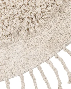 Matot<Beliani Pyorea Matto Puuvilla Vaalea Beige 140 Cm Bitlis