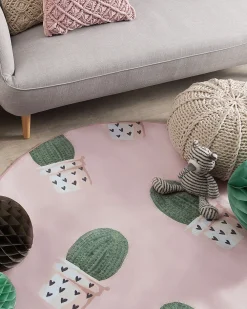 Discount Beliani Pyorea Matto Vaaleanpunainen 120 Cm Eldivan