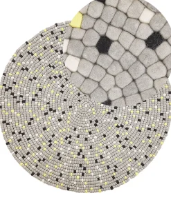 Fashion Beliani Pyorea Matto Villa Vaaleanharmaa O 140 Cm Penek