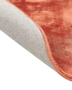 Matot<Beliani Pyorea Matto Viskoosi Oranssi 140 Cm Gesi Ii