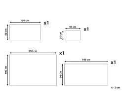 Tekstiilit<Beliani Pyyhesetti 4 Kpl Beige Puuvilla Atai