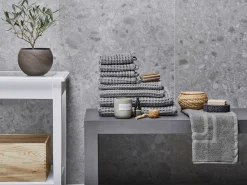 Tekstiilit<Beliani Pyyhesetti 9 Kpl Harmaa Puuvilla Areora