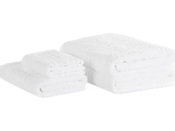 Online Beliani Pyyhesetti 4 Kpl Valkoinen Puuvilla Atai