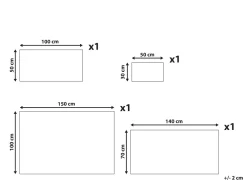 Online Beliani Pyyhesetti 4 Kpl Valkoinen Puuvilla Atai