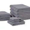 Tekstiilit<Beliani Pyyhesetti Puuvilla Harmaa 9 Kpl Atiu