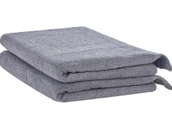 Tekstiilit<Beliani Pyyhesetti Puuvilla Harmaa 2 Kpl Atiu
