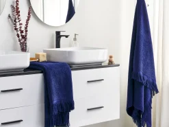 Online Beliani Pyyhesetti Puuvilla Laivastonsininen 2 Kpl Atiu