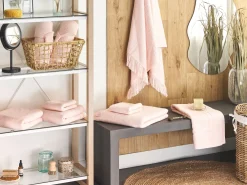 Tekstiilit<Beliani Pyyhesetti Puuvilla Pastellipinkki 9 Kpl Atiu