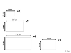 Tekstiilit<Beliani Pyyhesetti Puuvilla Pastellipinkki 9 Kpl Atiu