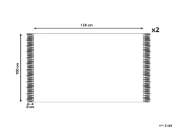 Best Sale Beliani Pyyhesetti Puuvilla Valkoinen 2 Kpl Atiu