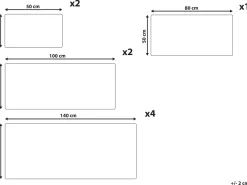 Hot Beliani Pyyhesetti Puuvilla Valkoinen 9 Kpl Mitiaro