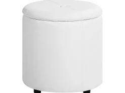 Cheap Beliani Rahi Keinonahka Säilytystila Valkoinen 38 Cm Maryland