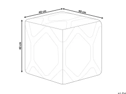 Discount Beliani Rahi Puuvilla Pastellipinkki/Beige 40 Cm Rojhan