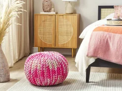 Shop Beliani Rahi Puuvilla Valkoinen/Vaaleanpunainen 50 Cm Conrad