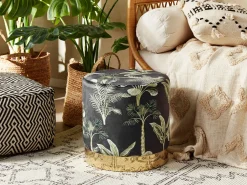 Säilytys<Beliani Rahi Sametti Musta/Vihrea Wriley