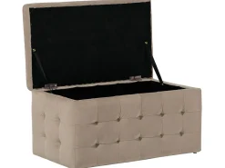 Säilytys<Beliani Rahi Sametti Säilytystila Vaaleanruskea 72 X 42 Cm Michigan