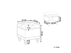 New Beliani Rahi Sametti Säilytystila Tummansininen 37 X 37 Cm Loretto