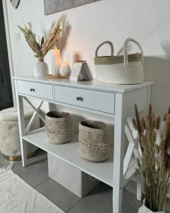 Hot Beliani Rahi Sametti Säilytystila Valkoinen 2 Kpl Pueblo