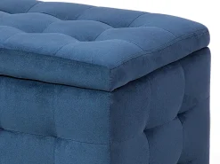 Cheap Beliani Rahi Sametti Säilytystila Tummansininen 72 X 42 Cm Michigan