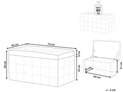 Säilytys<Beliani Rahi Sametti Säilytystila Merensininen 72 X 42 Cm Michigan