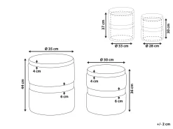 Säilytys<Beliani Rahi Sametti Säilytystila Sininen 2 Kpl Doris