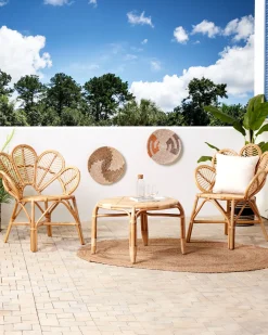 Tuolit<Beliani Riikinkukkotuoli Rottinki Luonnonvari 2 Kpl Florentine Ii