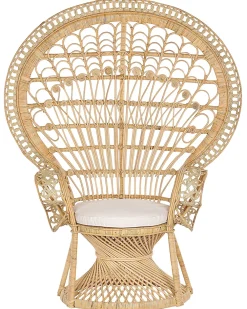 Tuolit<Beliani Riikinkukkotuoli Rottinki Luonnonvari Emmanuelle