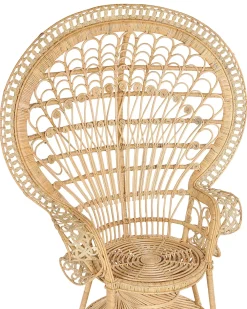 Tuolit<Beliani Riikinkukkotuoli Rottinki Luonnonvari Emmanuelle