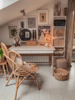 Ulkokalusteet<Beliani Riikinkukkotuoli Rottinki Luonnonvari Florentine